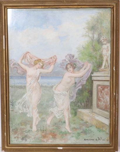 null MARZOCCHI DE BELLUCI (1846-1930)

GOUACHE "COUPLE OF DANCERS FROM ANCIENT GREECE...