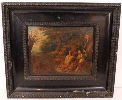 null TABLE "MYTHOLOGICAL SCENE FIELD" SCHOOL XVIIIè

Oil on panel, framed (acc. frame,...
