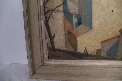 null CHARMING TABLE "HOUSES WITH BANYULS ON SEA BY Jean SAUBOA (1904 - 1969)

Oil...