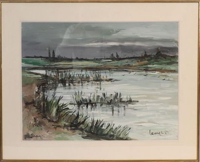 null TABLE "PAYSAGE A SORQUES" by Robert L.P. LAVOINE (1916-1999)

Gouache located...