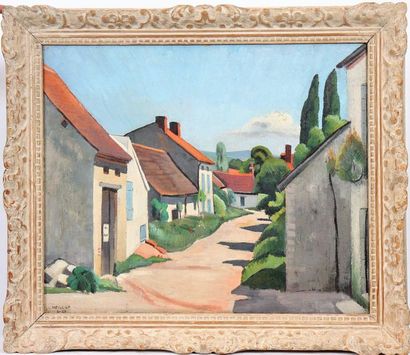 null TABLEAU "VUE DE VILLAGE" DE LOUIS NEILLOT (1898-1973)

Huile sur toile, signée...