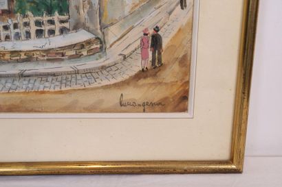 null CHARMANT PETIT TABLEAU "RUE DE MONTMARTRE" DE Lucien GENIN (1894-1953) 

Aquarelle...