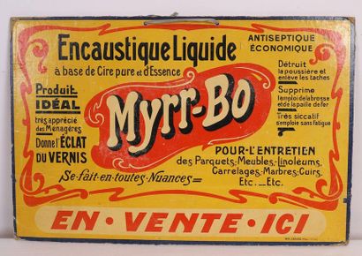 null MYRR-BO "Encaustique Liquide"

Affiche publicitaire sur carton , imprimeur J.Brard-...