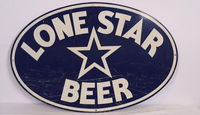 null ENAMEL PLATE "LONE STAR BEER"

Oval cut-out metal plate in blue and white bichrome...