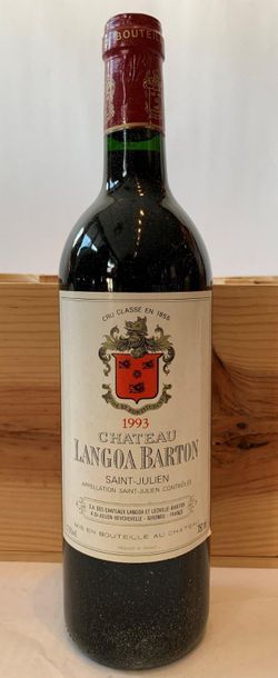 null 12 BTES "CHÂTEAU LANGOA BARTON" - SAINT JULIEN - 1993

Niveau bas goulot 

Caisse...