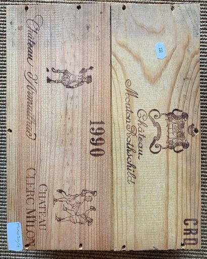 null LOT DE 3 BTES "CHÂTEAU MOUTON ROTHSCHILD" MEDOC 1990 - "CHÂTEAU D'ARMAILHAC"...