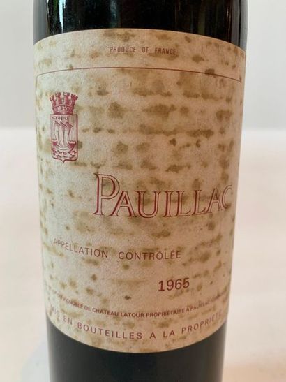 null 1 BOX PAUILLAC - 1965 

Stained label 

High shoulder level