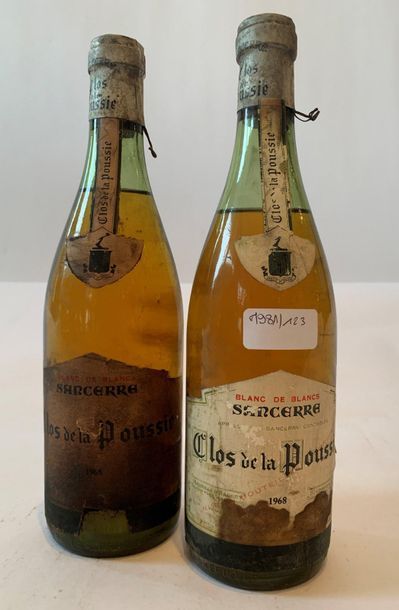 null 2 BTES "LE CLOS DE LA POUSSIE" Sancerre Blanc de Blancs 1968