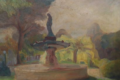 Jean PESKÉ PLEASANT TABLE "FOUNTAIN IN A PARK" by Jean PESKÉ (1870-1949)

Oil on...