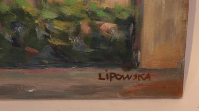 LIPOWSKA PAINTING "VILLAGE VIEW" BY LIPOWSKA

Oil on canvas signed lower right

73...