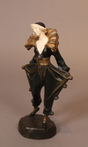 Alfred GILBERT SCULPTURE CHRYSELEPHANTINE "COLOMBINE" by Alfred GILBERT (1854-1934)

Signed...