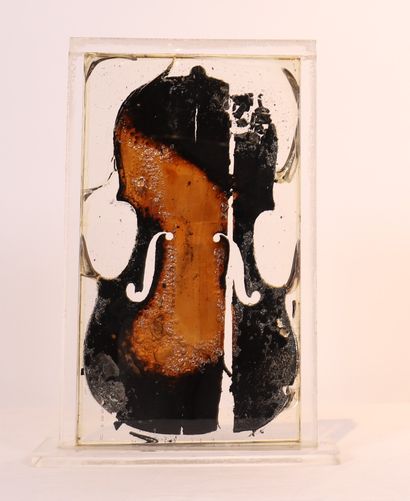 Arman VERY BEAUTIFUL AND MOVING WORK "VIOLIN CALCINE" BY ARMAN (1928-2005)

Inclusion...