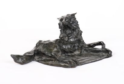 José Maria DAVID JOLIE BRONZE ANIMALIER "LOUP COUCHE" DE José Maria DAVID (1944-2015)

Bronze...