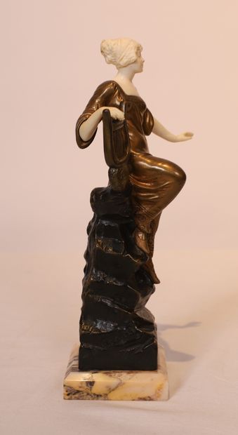 Georgette Louise BAILLY ( CHARMING CHRYSELEPHANTINE SCULPTURE by Georgette Louise...