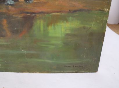 Roger BAUDRY TABLE "AFRICAN LANDSCAPE" by Roger BAUDRY (XXth)

Oil on isorel signed...