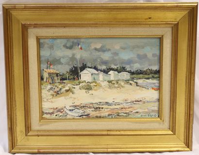 Jean RIGAUD SMALL TABLE "ILE D'YEU, MARAIS SALE, LES CABANES" by Jean RIGAUD (1912-1999)

Oil...