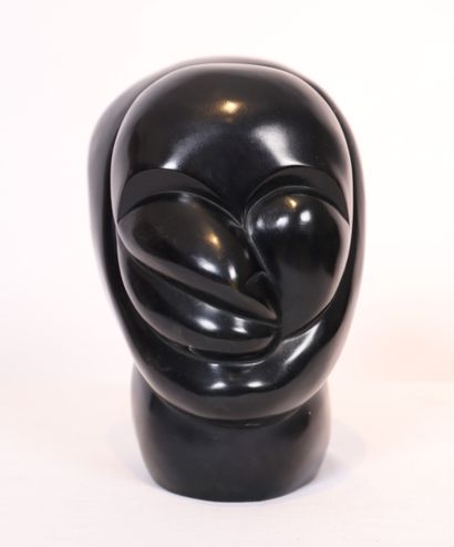 Auguste ZAMOYSKI 
VERY NICE MODERNIST BRONZE "PRESUME PORTAIT DE LOUIS MARCOUSSIS"...