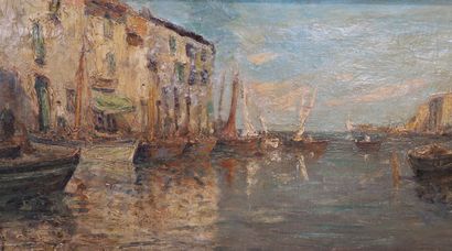 Henry MALFROY Painting "LES MARTIGUES" by Henry MALFROY (1895-1944)

Oil on canvas...