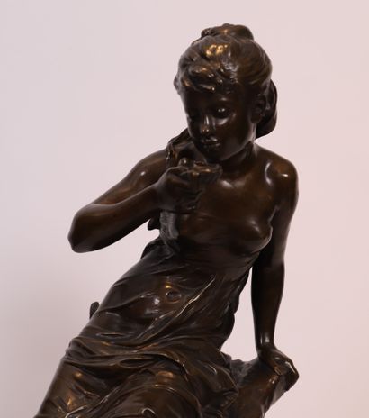 Mathurin MOREAU CHARMING BRONZE SCULPTURE "THE SOURCE" BY Mathurin MOREAU (1822-1912)

Bronze...