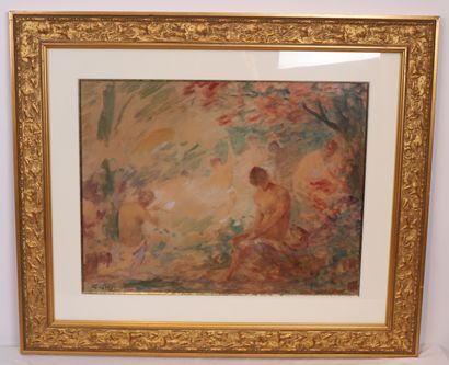 Gabriel.GRIFFON BEAUTIFUL PAINTING "EXIT FROM THE BATH" BY Gabriel GRIFFON (1866-1938)

Watercolor...