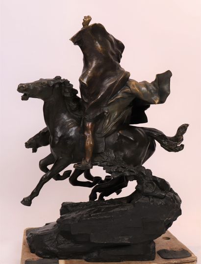 Georges COLIN EXCEPTIONAL AND BEAUTIFUL BRONZE "FAUST AND MEPHISTOPHELES ON HORSEBACK"...