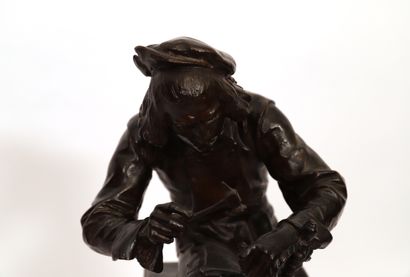 GAUDEZ BRONZE "LE FOURBISSEUR D'ARMES A SON ETABLI" DE Adrien-Emile GAUDEZ (1845-1902)

Bronze...