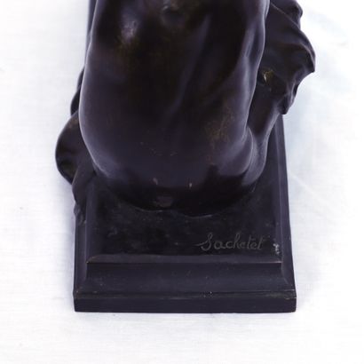 null 
BRONZE "JEUNE SATYRE SOURIANT" de SACHETET (XIXe)

Bronze à patine brune reposant...