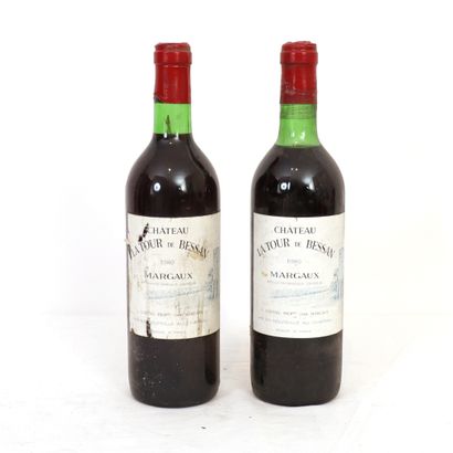 null 2 Btls Margaux "Château la tour de Bessan" 1980