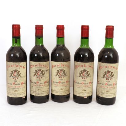 null 5 Btls de Lussac - Saint Emilion "Roc de Lussac" 1982