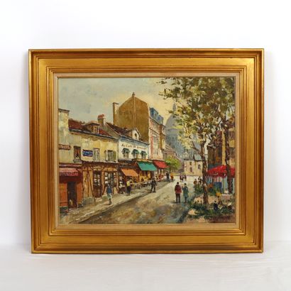 null PAINTING "STREET SCENE IN MONTMARTRE", 20th century school

Oil on canvas, framed

Signature...