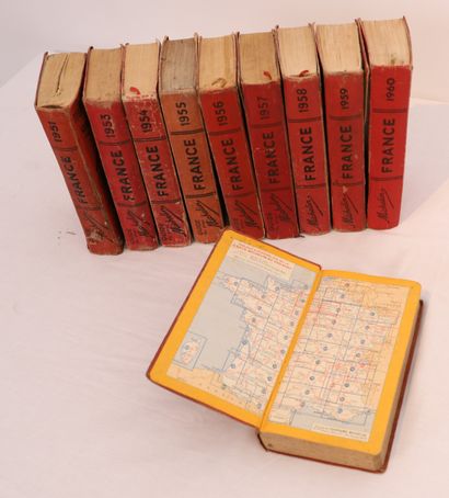 null RARE LOT OF 10 MICHELIN GUIDES FROM 1950, 1951 and 1953 to 1960

Vol in 12°.

Condition...