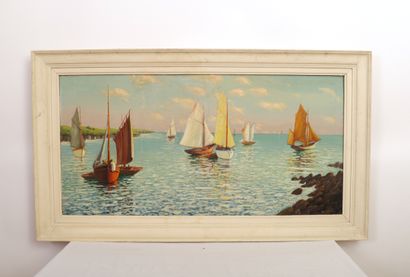 null TABLEAU "SOUTH SHORES" by PRUVOST (XXth)

Oil on isorel

Signed lower right

60...