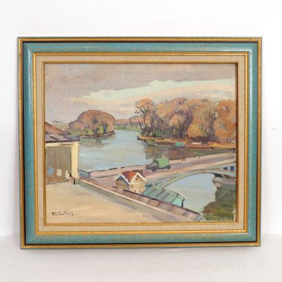 null TABLEAU "BRIDGE" by Pierre Jacques BERTEAU

Oil on canvas signed lower left,...