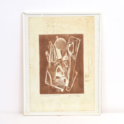 null ABSTRATED EAU FORTE by Jean SIGNOVERT (1919-1981)

Etching, signed and dated...
