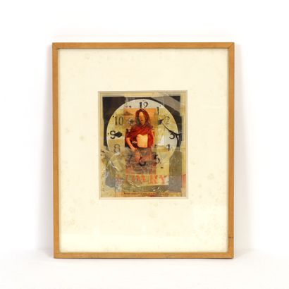 null COLLAGE "HORLOGE ET MANNEQUIN" by Jean-Paul CHAMBAS (born in 1947)

Signed and...