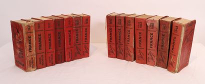 null RARE LOT OF 14 MICHELIN GUIDES FROM 1930 to 1939 and from 1945 to 1948

Vol...