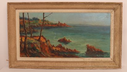 null PAINTING "SUMMER ON THE FRENCH RIVIERA, THE TRAYAS 

Oil on canvas representing...