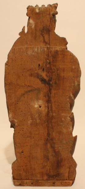 null VIERGE A L'ENFANT Sculpture en bois polychrome. Allemagne vers 1500. H: 83;...