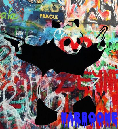 KARBOONE, Panda Graff 
Finition plexi print, livré en caisse Américaine 
Certificat...