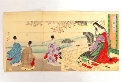 null SERIES OF THREE JAPANESE PRINTS FORMING A SUITE

Representing a woman on her...