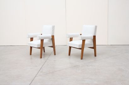 null Pierre JEANNERET (1896-1967) and LE CORBUSIER (1887-1965)

Set of two teak "lawyer"...