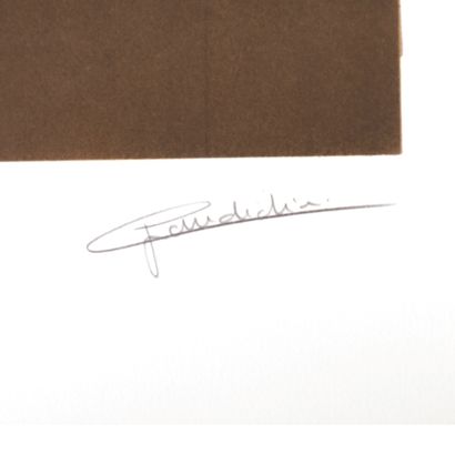  LITHOGRAPHIE "NU AU CHAT" de GRANDIDIER (XXe) 
Signé en bas à droite 
Numérotée...