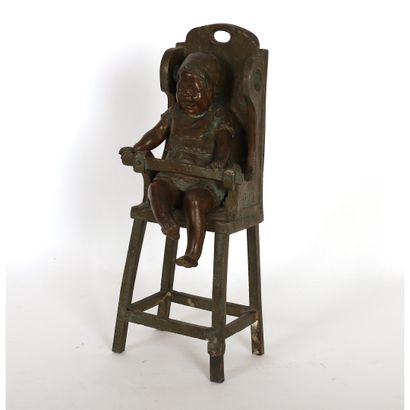 null AMUSING SUBJECT TO THE "HUNGRY BABY" by Leopold STEINER (1853-1899)

Bronze...