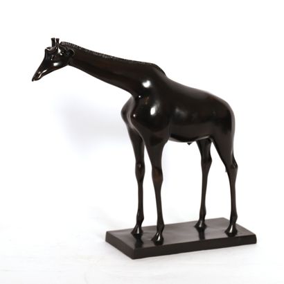 null SCULPTURE "GIRAFE" by Florentin BRIGAUD (1886-1958)

Bronze with black patina

Signed...