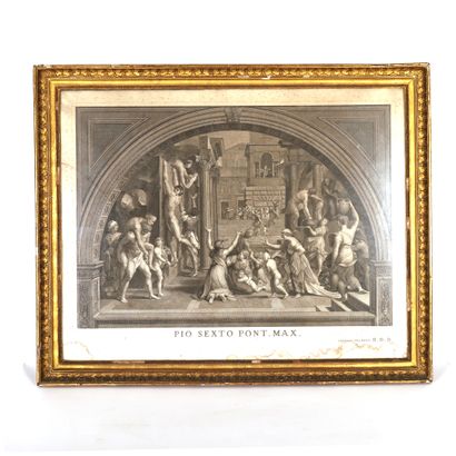  PAIRE DE GRANDES GRAVURES "PIO SEXTO PONT. MAX." de Joannes VOLPATO (1735-1803)...