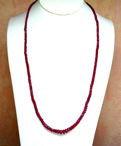 null Necklace with natural rubies for 54,90 c. - gold clasp 0,35 g