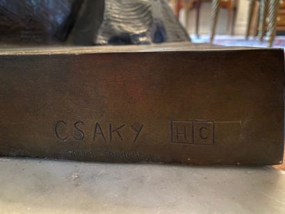 null BRONZE ART DÉCO "LE SOMMEIL" de Joseph CSAKY (1888-1971)

Fonte à patine brune

Signé,...