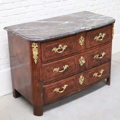 COMMODE WITH LOUIS XIV ROUNDED MOUNTINGS...