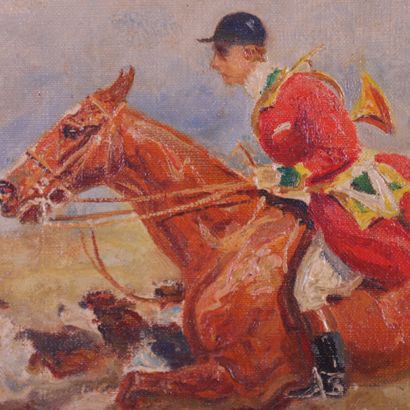 null Painting "HUNTING" by Eugène PECHAUBES (1890-1967)

Oil on canvas signed lower...