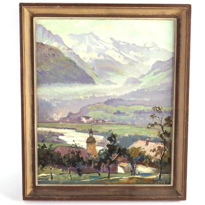 null TABLEAU "PASSY, ALPES" by F. FOGEL (XXth)

Oil on canvas framed

Signed lower...
